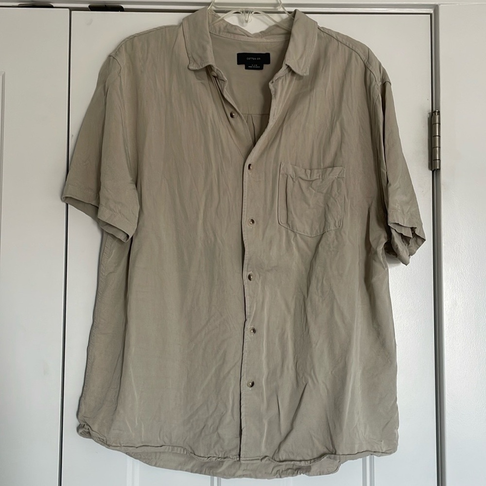 Cotton On Tan Casual Button Down Shirt